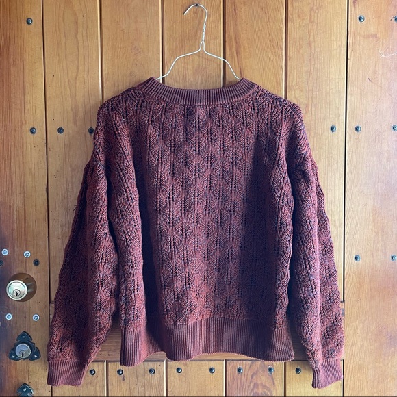 SOLD Mabli Hyfryd Jumper in Brick and Cocoa - Picture 3 of 6